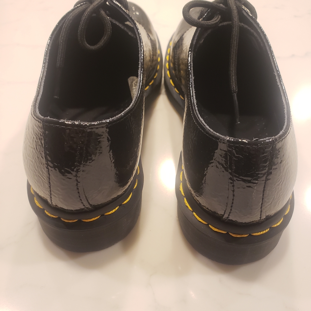 Doc Martens 1461 Women's Black Patent Lace-Up Oxford Shoes UK 8 US 10 LOoks NEW - Picture 7 of 9